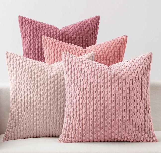 Set of 4 soft corduroy throw pillow covers!