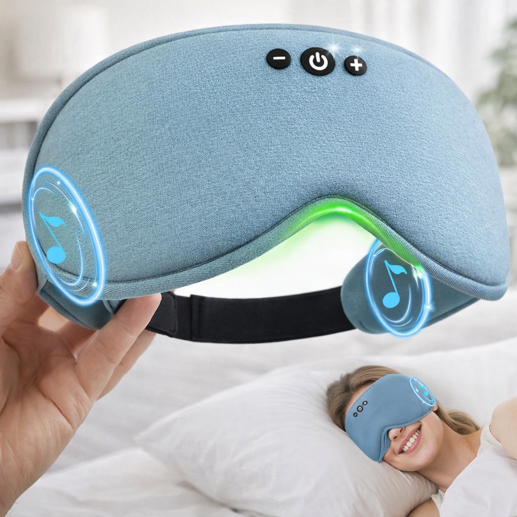 LC-dolida Bamboo Cotton Weighted Bluetooth Sleep Masks