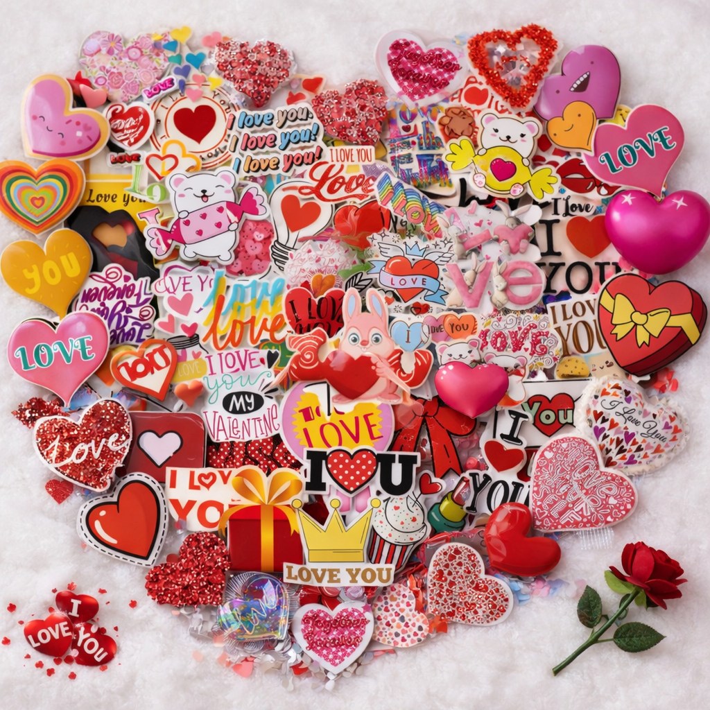 set of 100 stickers