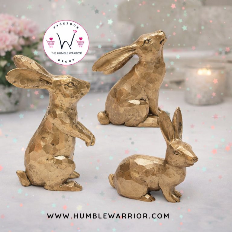 Golden Polyresin Bunny Decor Rabbit Figurines