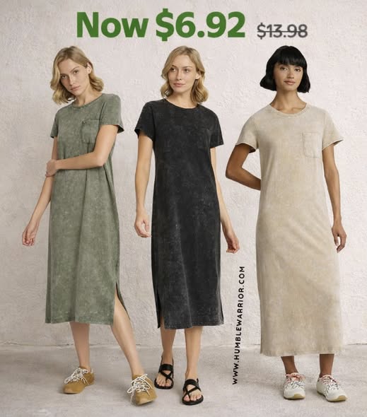 Time and Tru cotton Midi T-Shirt dresses