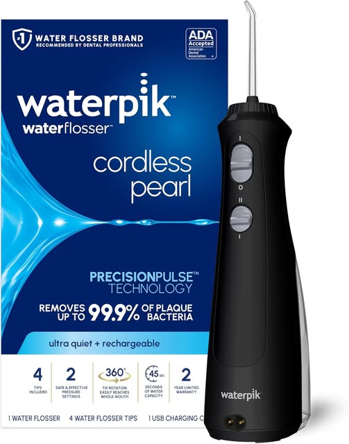 Waterpik Cordless Pearl Rechargeable Portable Water Flosser