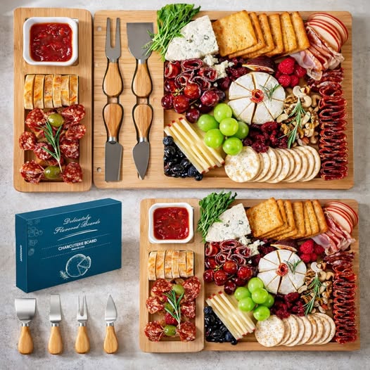 Easoger Large Bamboo Charcuterie Boards