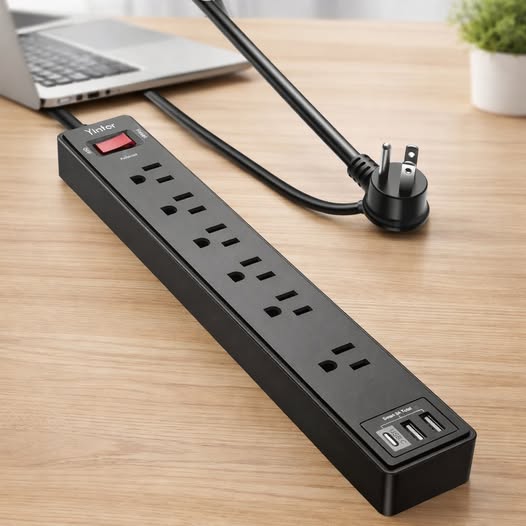 6-Ft Power Strip Surge Protector