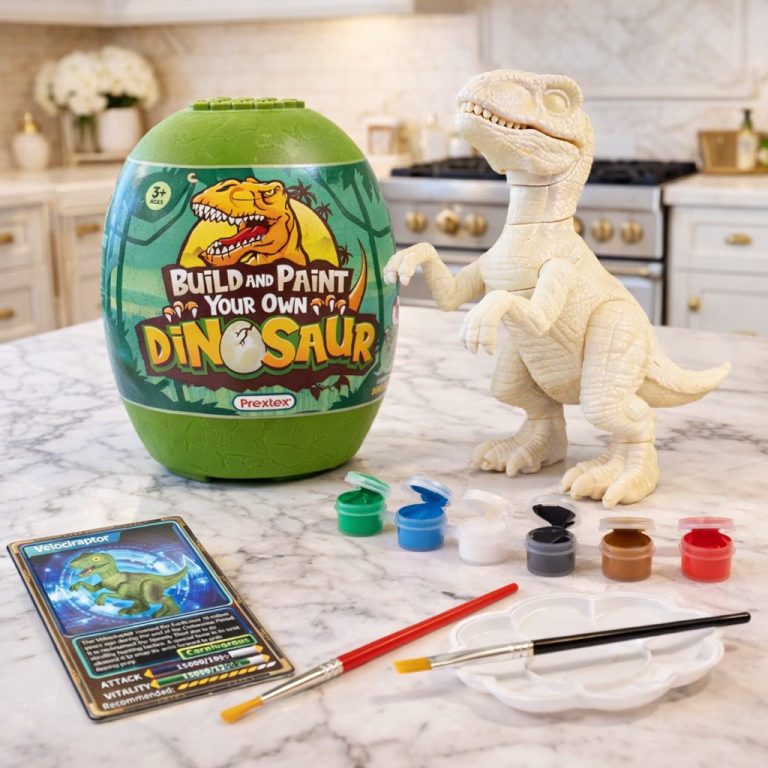 Build and paint your own dinosaur!