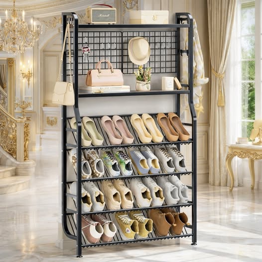 wall-mount shoe rack