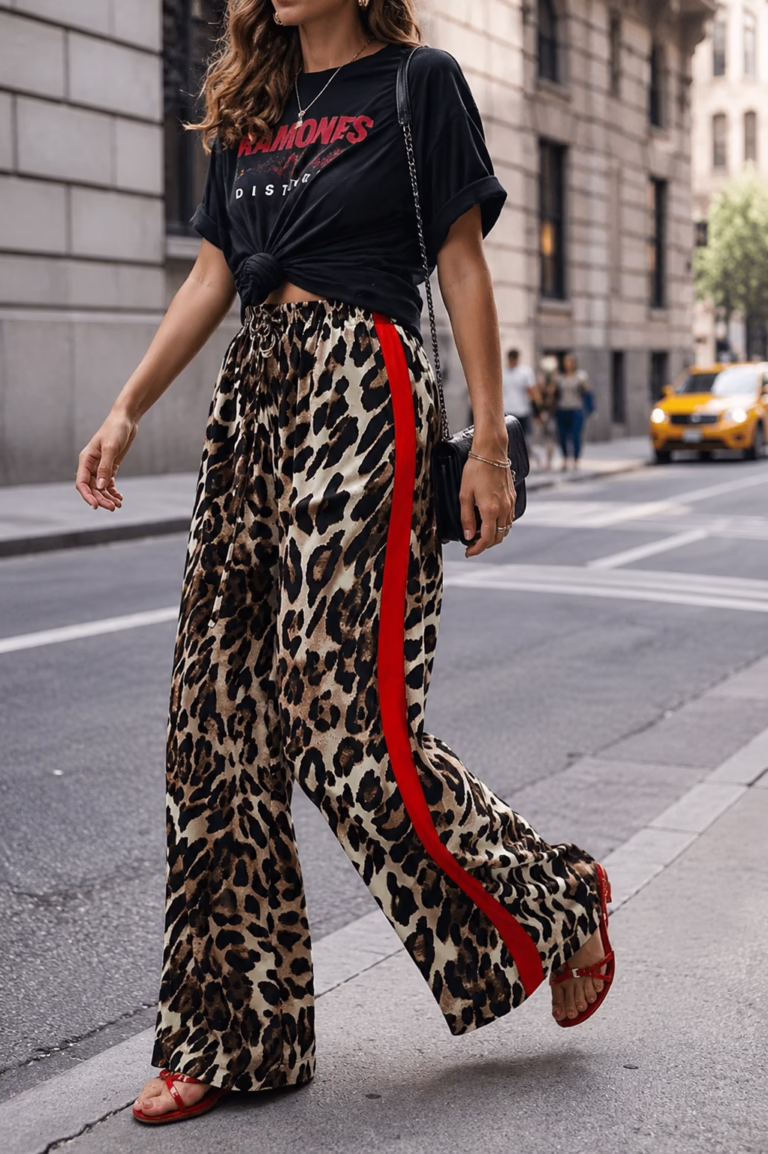 Leopard Striped Pants