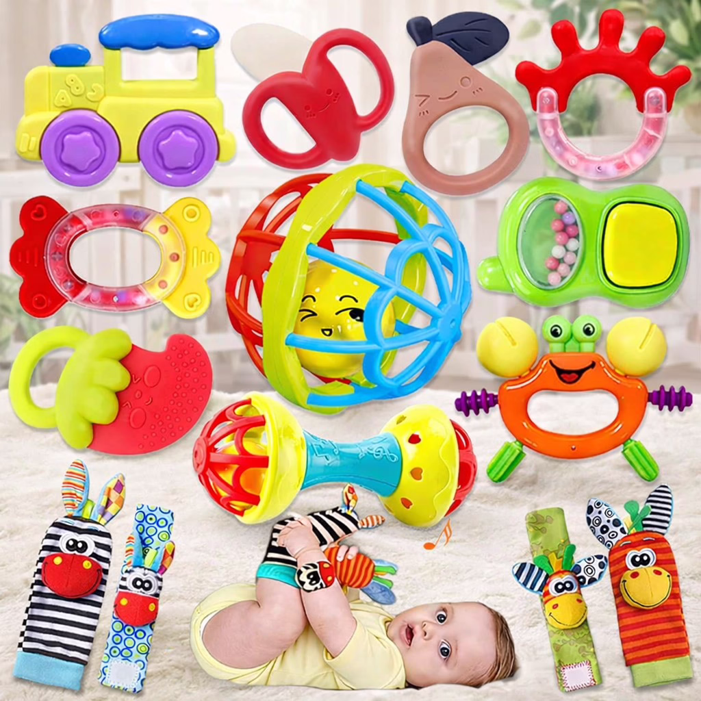 💖 The Cutest Baby Rattle Set 🧸