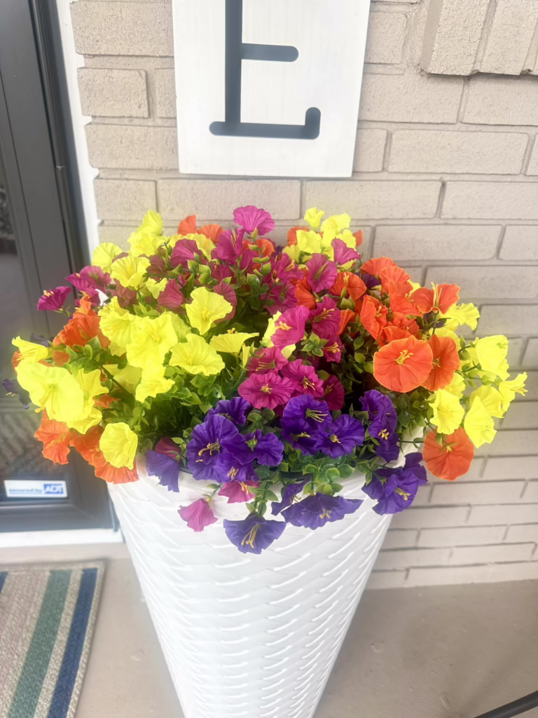 Vibrant artificial flowers