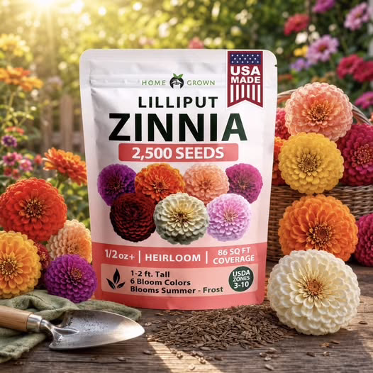Zinnia Lilliput Mix Flower Seeds