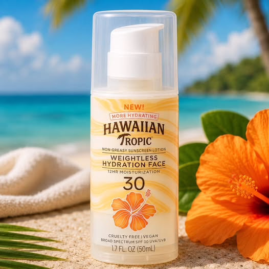 Hawaiian Tropic Weightless Hydration Face Sunscreen Lotion