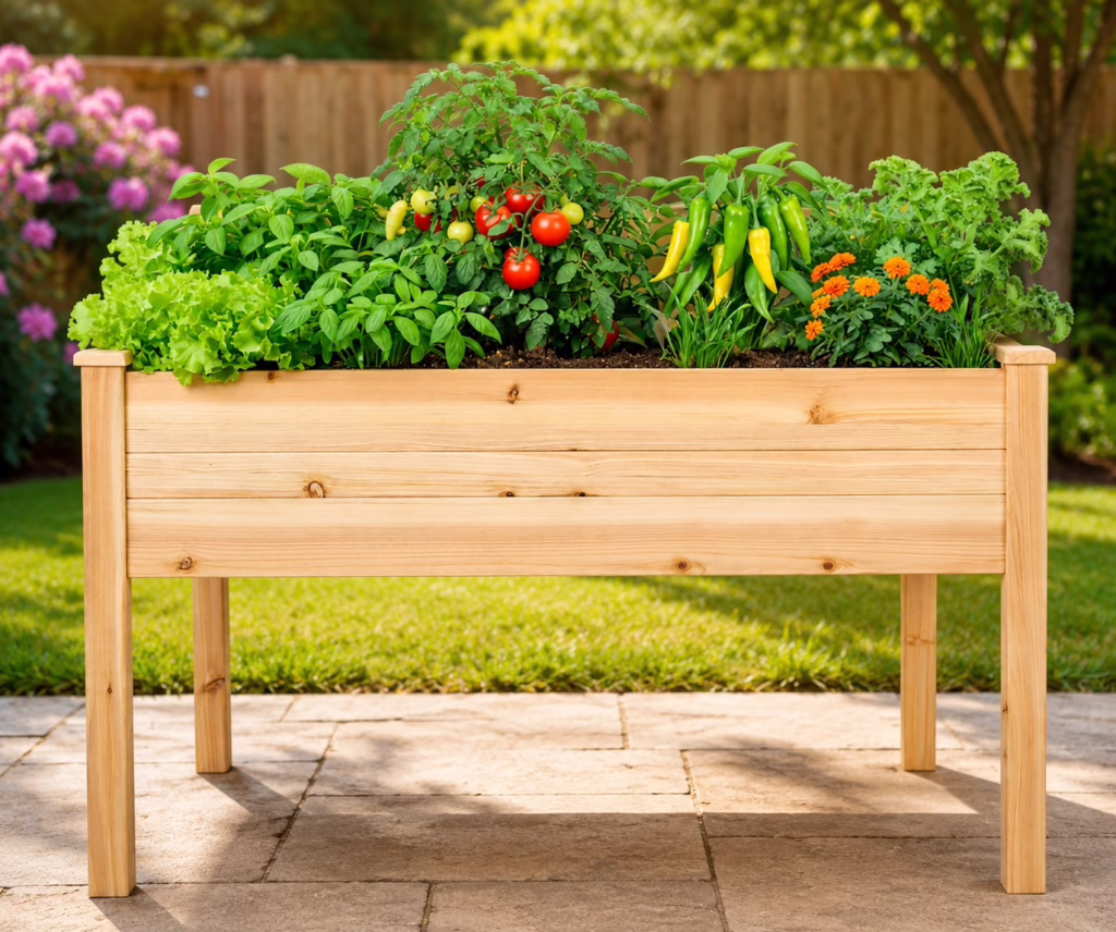 Backyard Expressions Wood Garden Bed