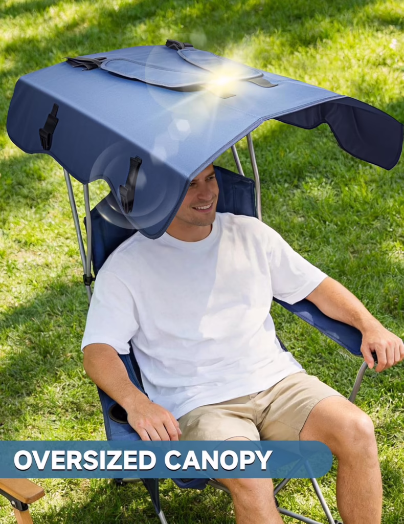 East Oak Camping Chair with Canopy