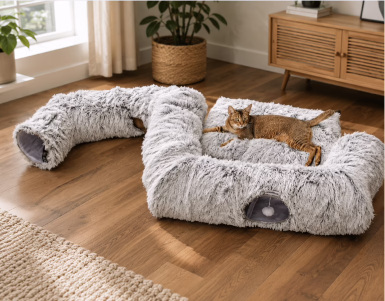 Cave Shuttled XL Cat Tunnel Bed