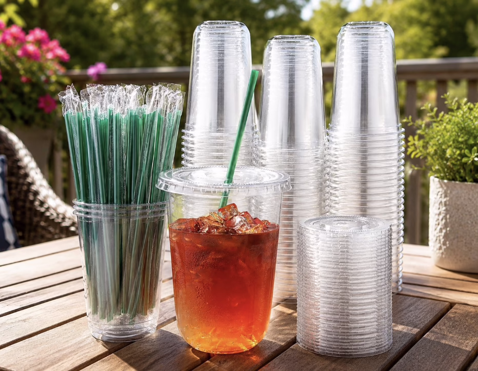 Plastic cups!