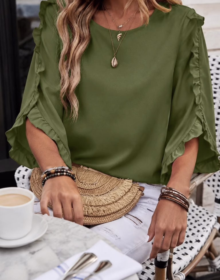 Ruffle Sleeve Blouse!