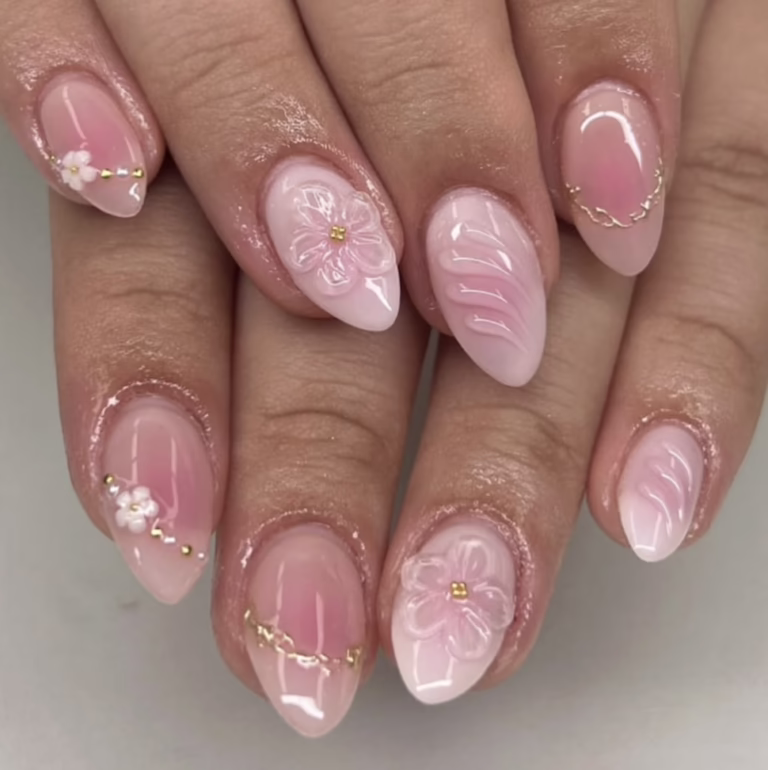 Flower press-on nails!