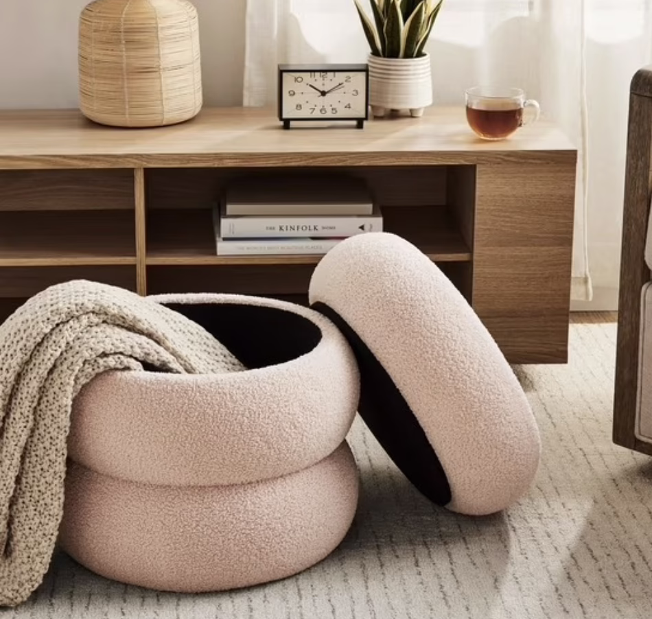 Boucle cloud ottoman!