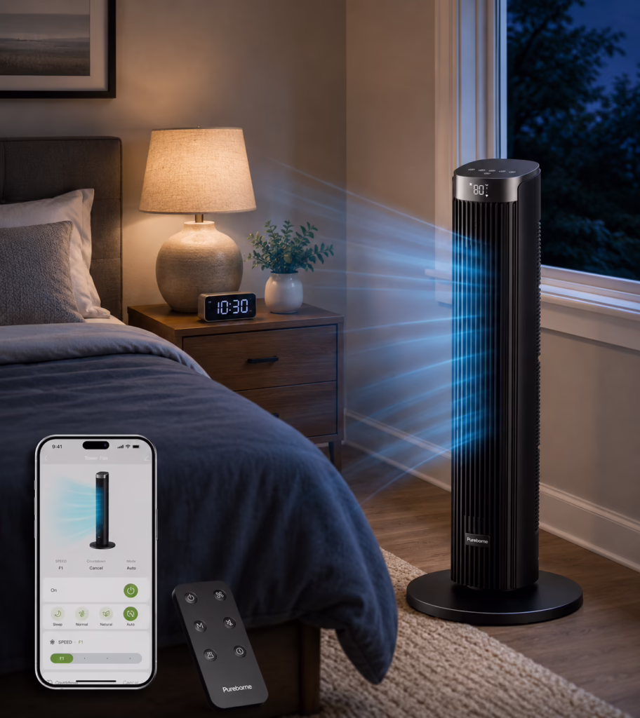 App Controlled Tower Fan