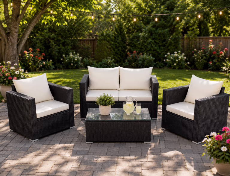 Costway 4PCS Patio Rattan