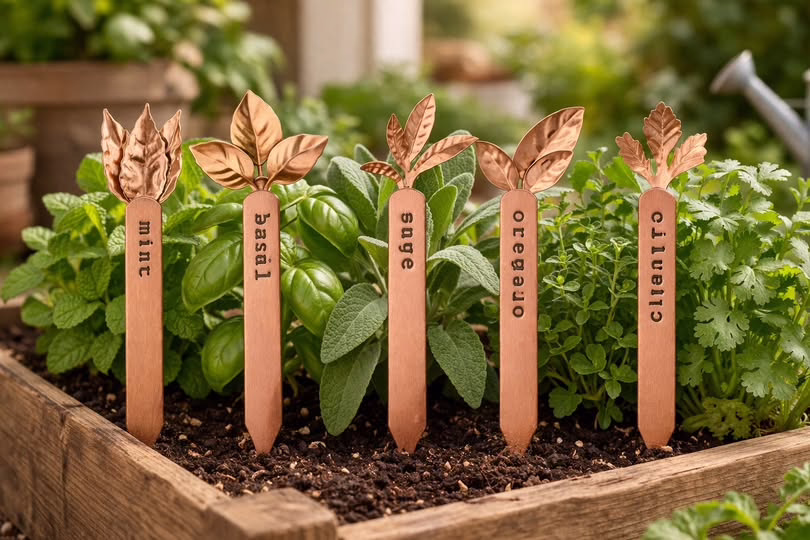 1 Best Selling copper herb plant stakes
