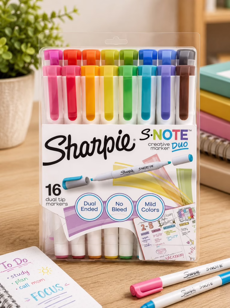 Sharpie S-Note Duo Tual-Tip Creative Pastel Markers.