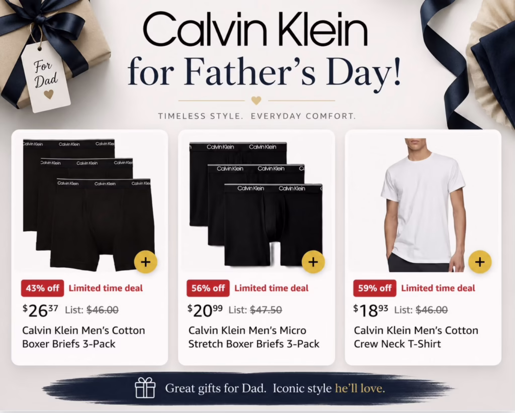 Calvin Klein finds for Dad today!