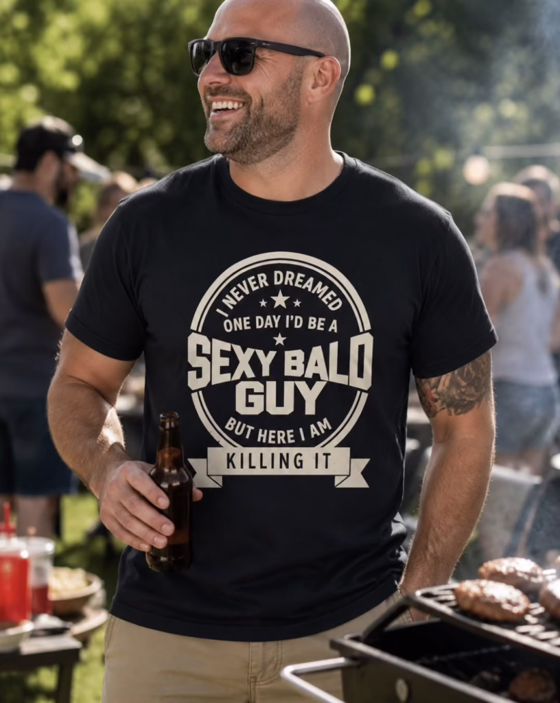 Never Dreamed Sexy Bald Guy Funny Dad Shirt