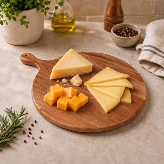 Round Acacia Wood Serving Board