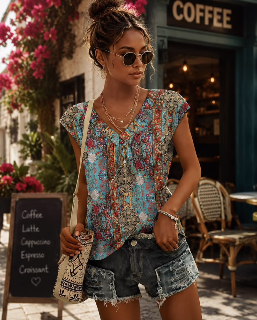 WIHOLL V-neck Tops