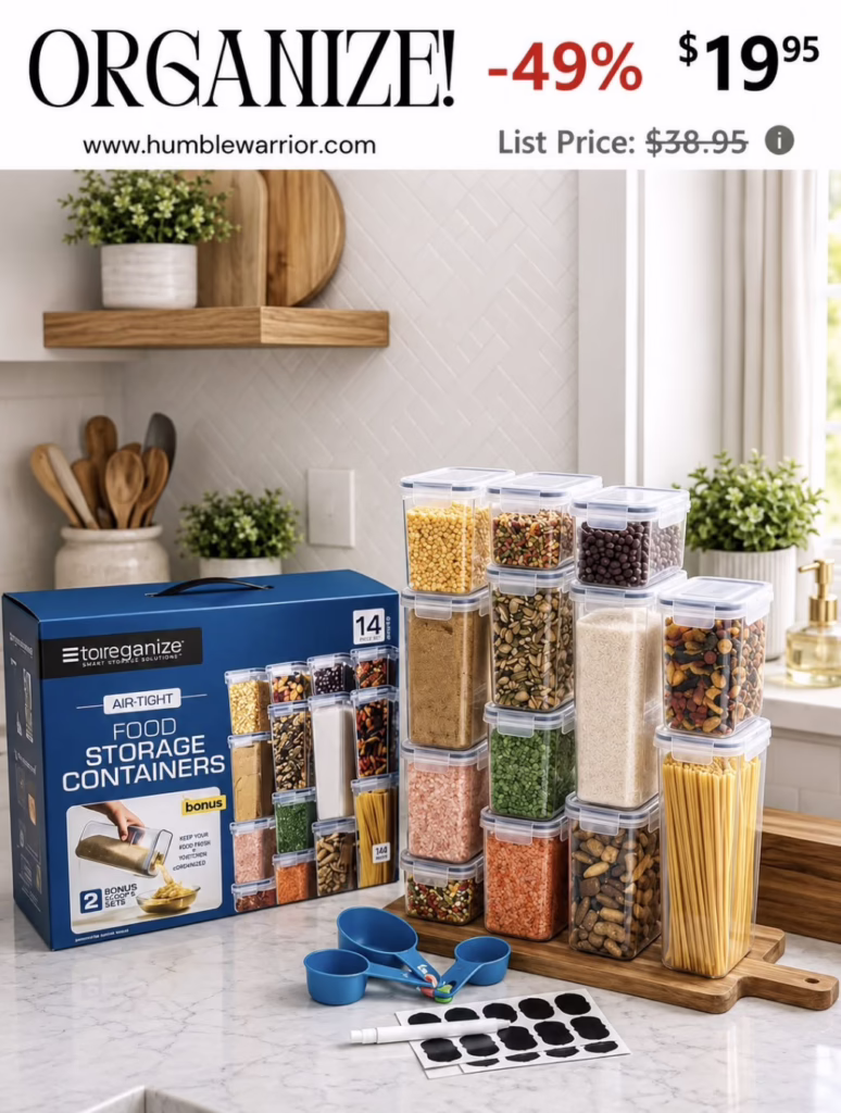 Storeganize 14 Piece Airtight Food Storage Containers
