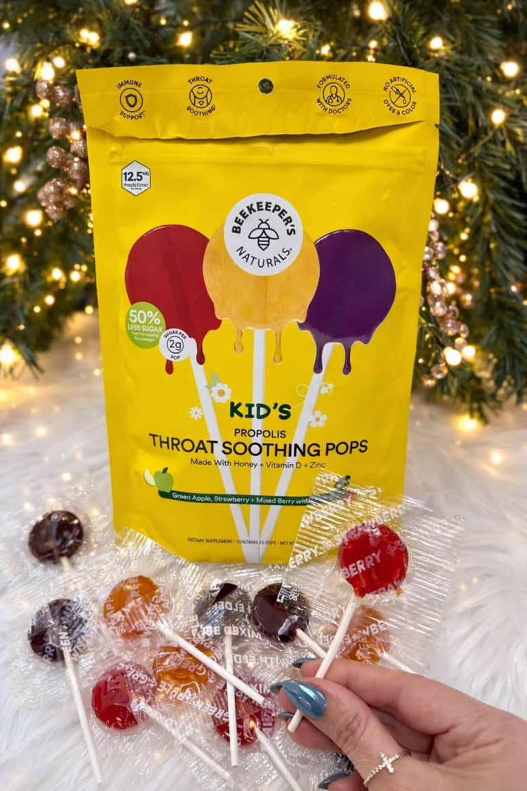 Beekeeper’s Naturals Kids Throat Soothing Lollipops
