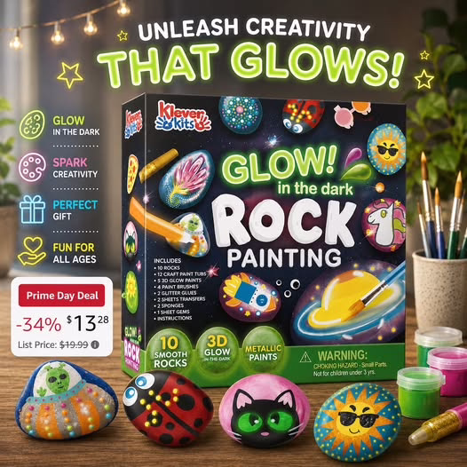 Glow-in-the-Dark Rock Painting Kit