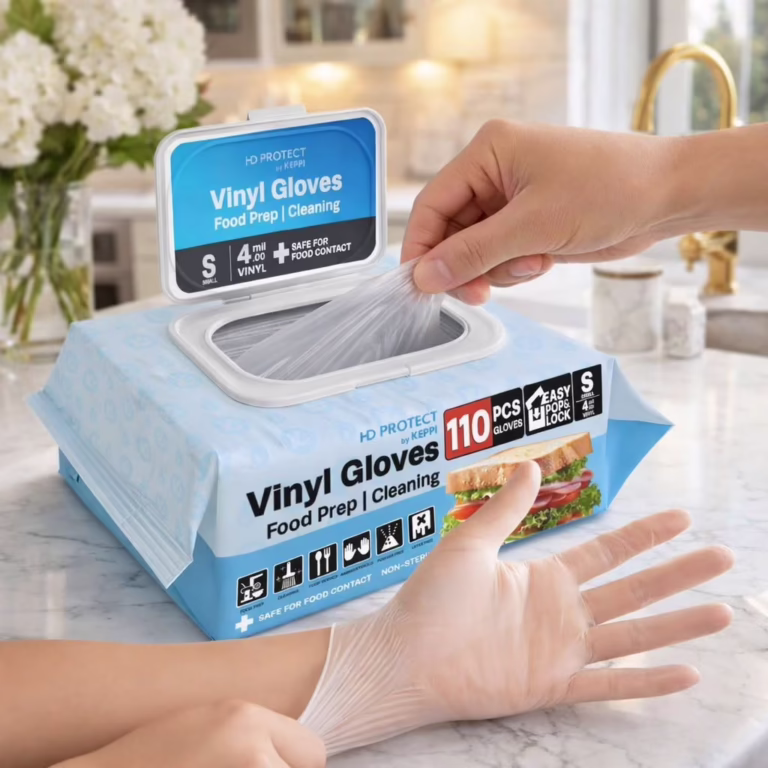 110 Pack Clear Vinyl Gloves