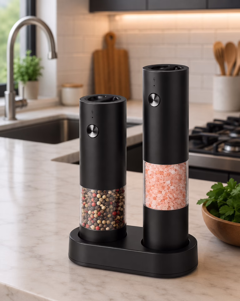 rechargeable salt and pepper grinders
