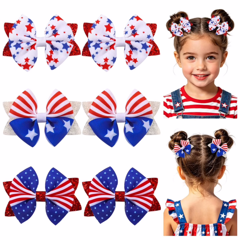 Kids Patriotic Bows