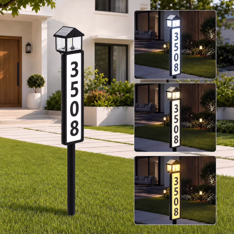 Solar Address Sign