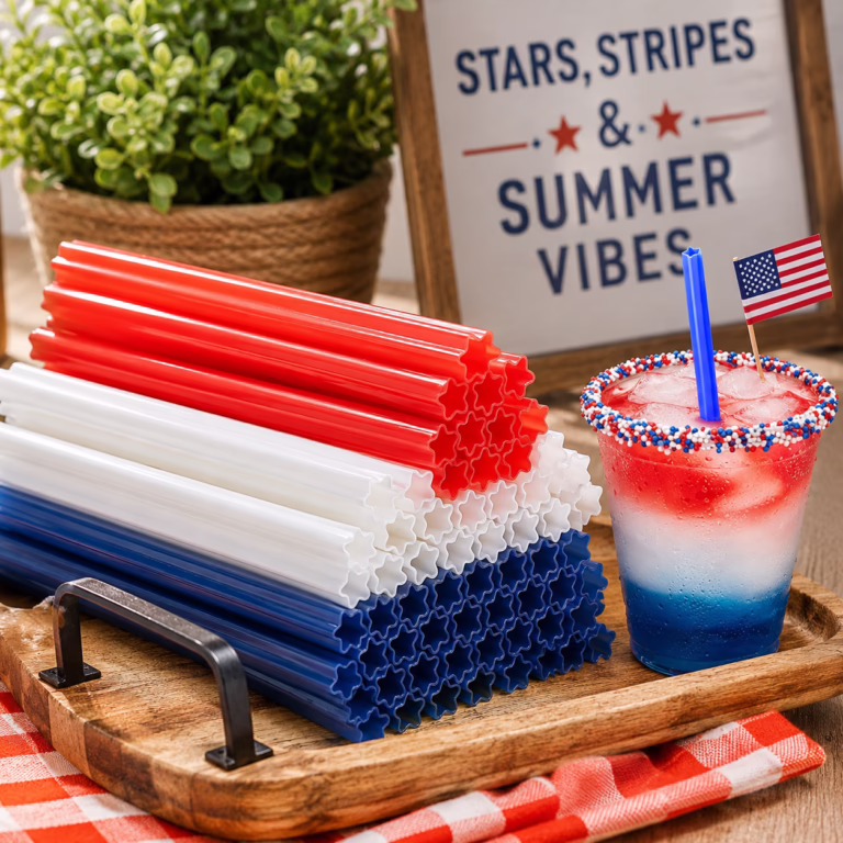Patriotic Star Straws
