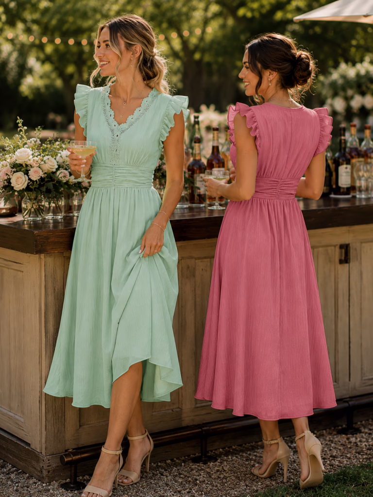 Summer Ruffle Sleeve Dress