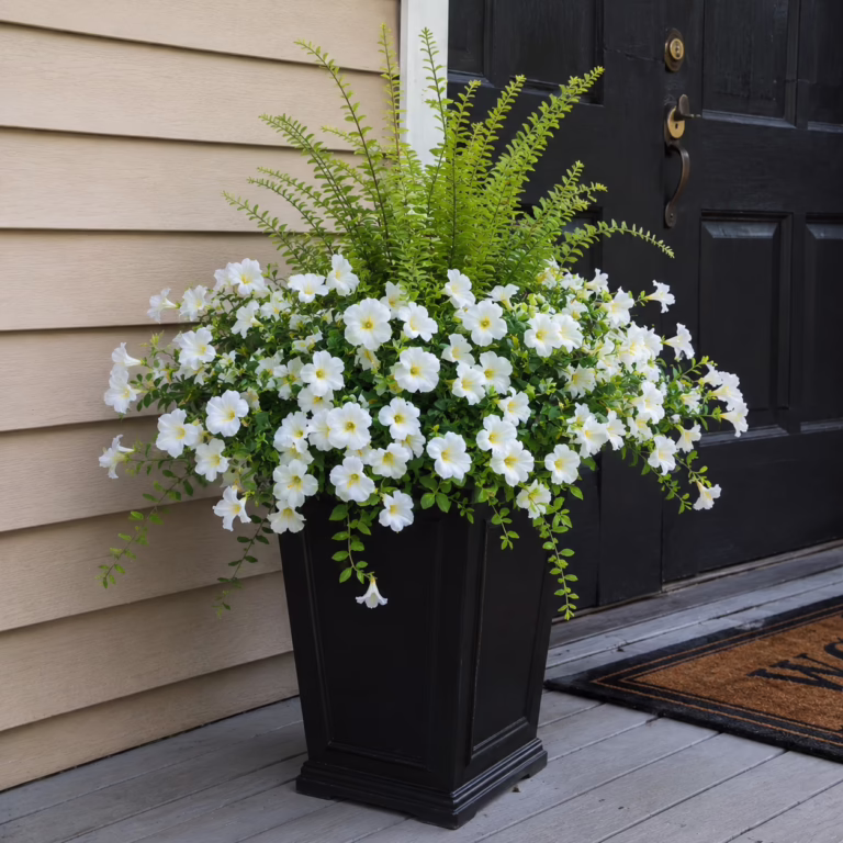White Faux Morning Glories