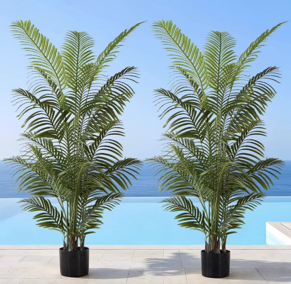 Faux palm trees!