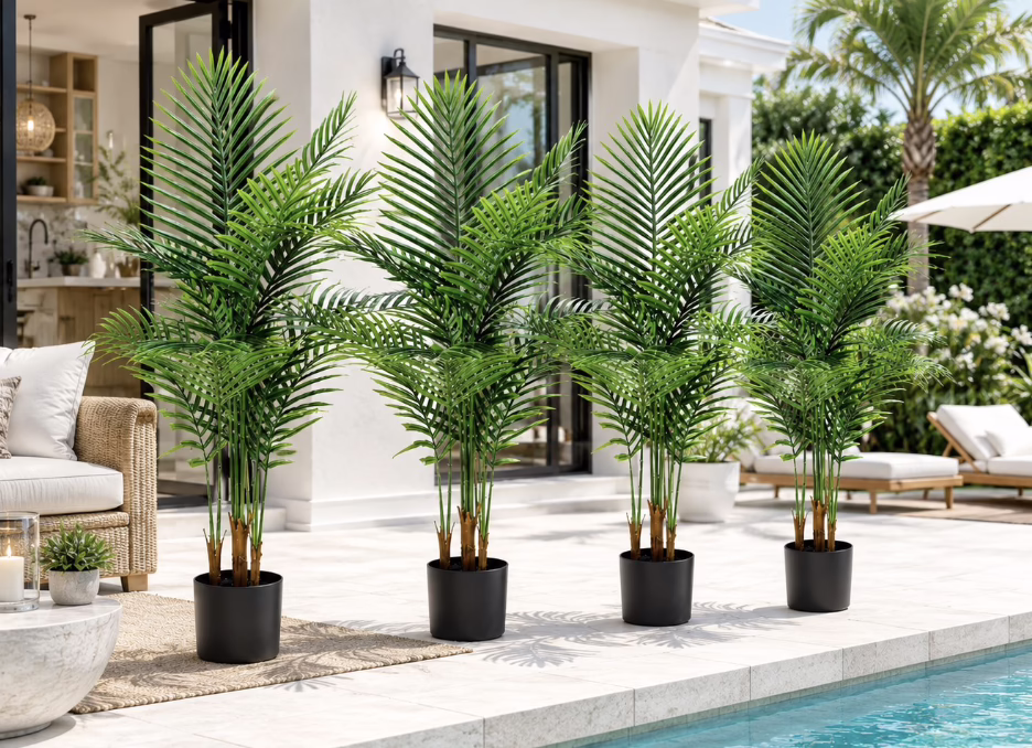 Artificial palm trees!