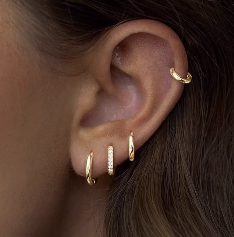 Mini hoop earrings!
