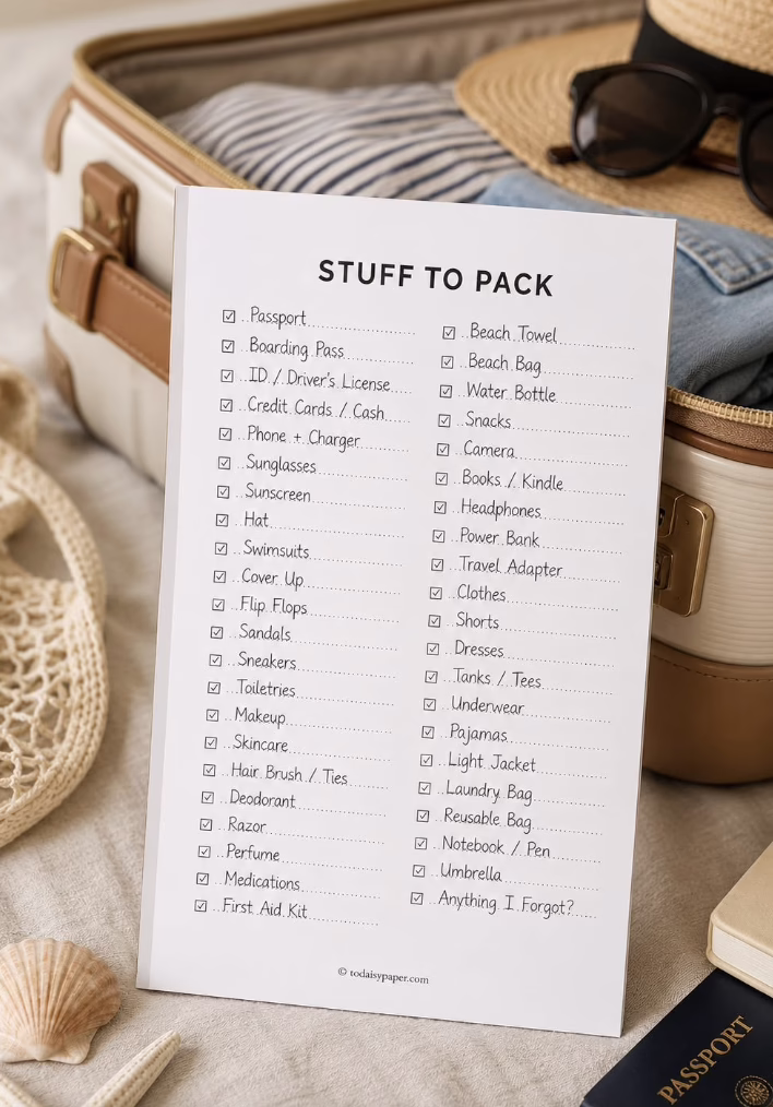 Packing note pad!