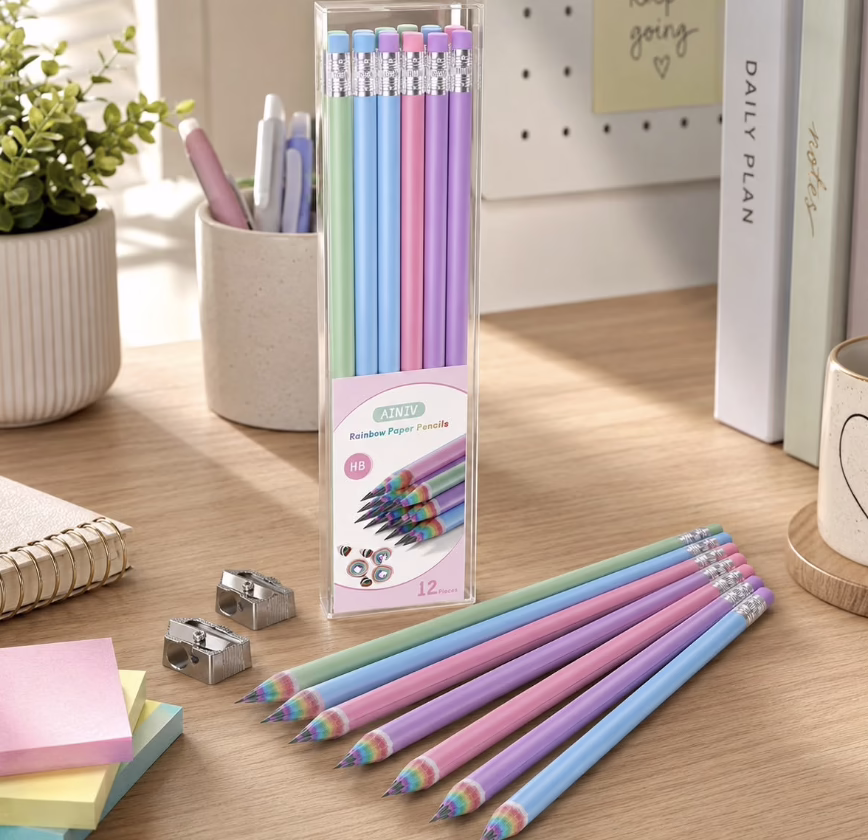 Rainbow paper pencils!