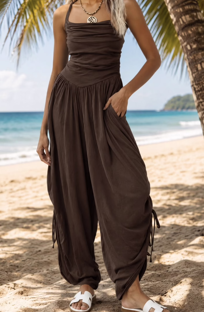 Wide leg romper!