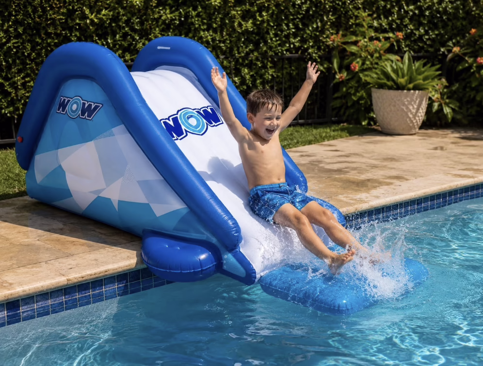 Pool slide!