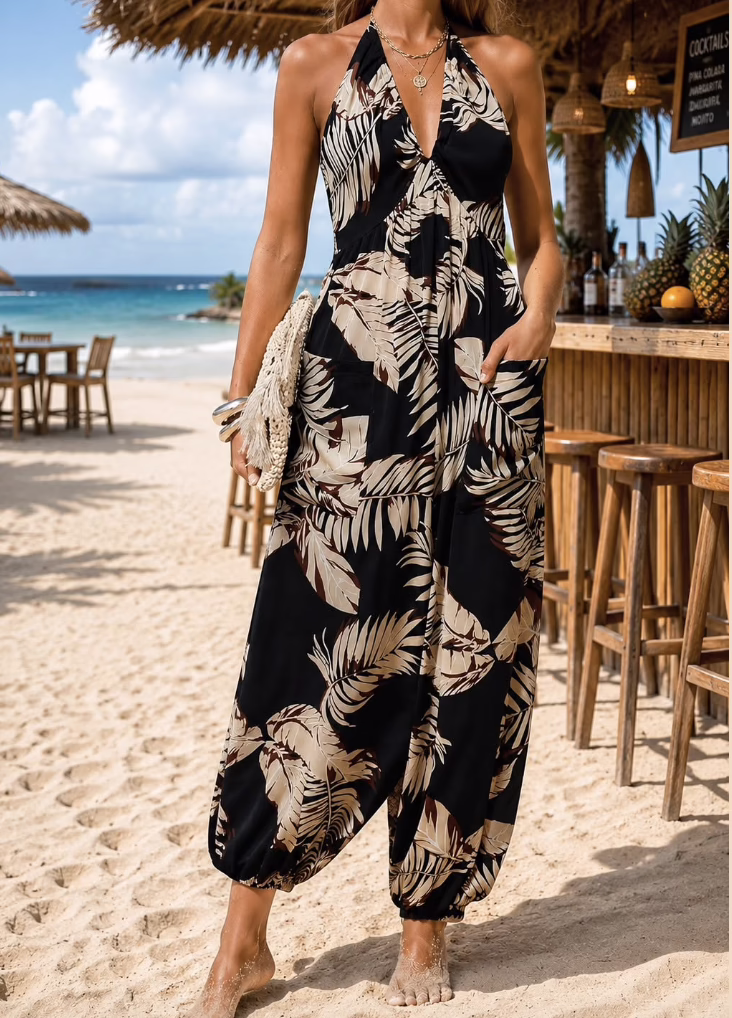 Halter maxi jumpsuit!