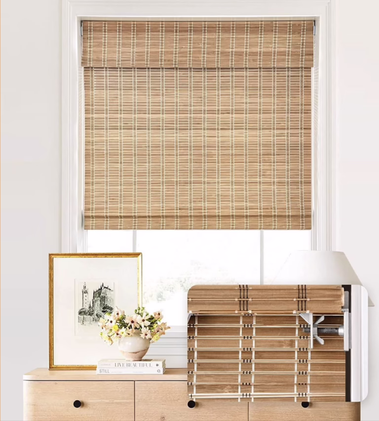 Bamboo Roman Shades!