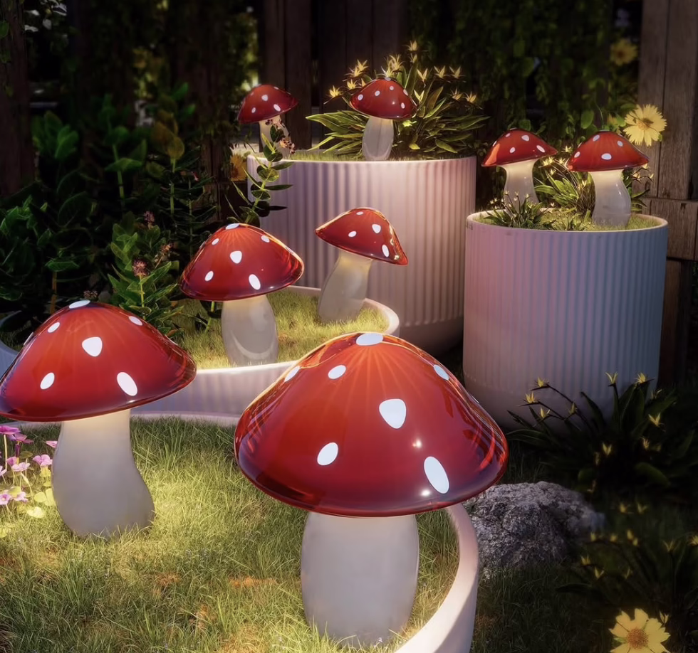 Solar Mushroom Lights!